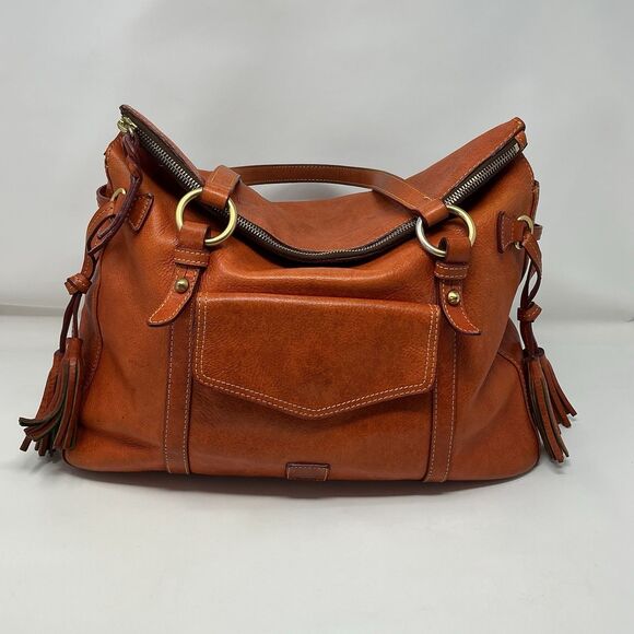 Dooney & Bourke Florentine Smith Bag Leather Satchel Natural 2011 Rugged Luxury - Picture 2 of 16